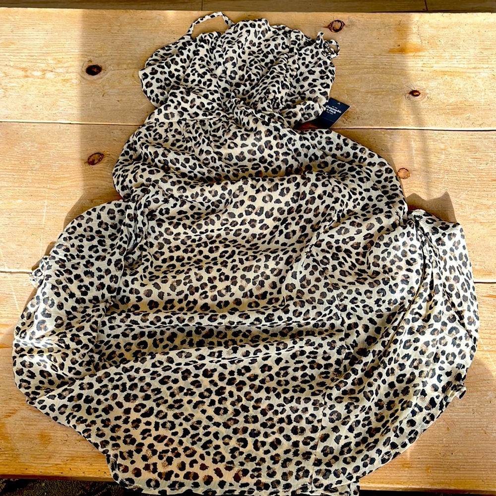 Abercrombie & Fitch leopard print lined dress.